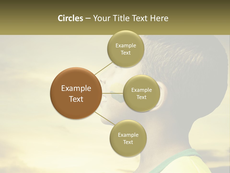 A Young Boy With A Flag Painted On His Face PowerPoint Template