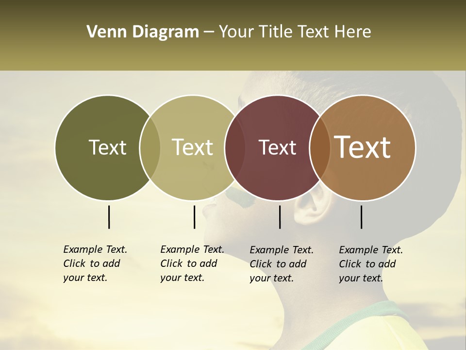 A Young Boy With A Flag Painted On His Face PowerPoint Template