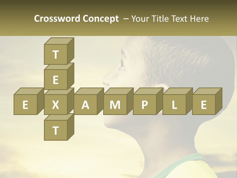 A Young Boy With A Flag Painted On His Face PowerPoint Template