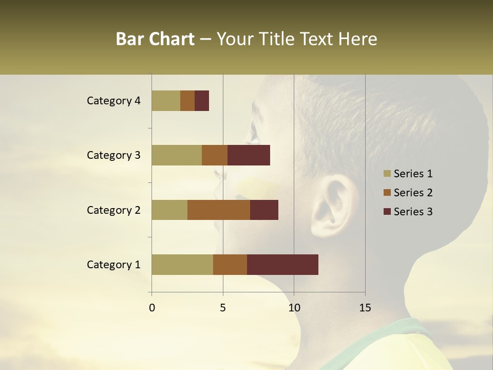 A Young Boy With A Flag Painted On His Face PowerPoint Template
