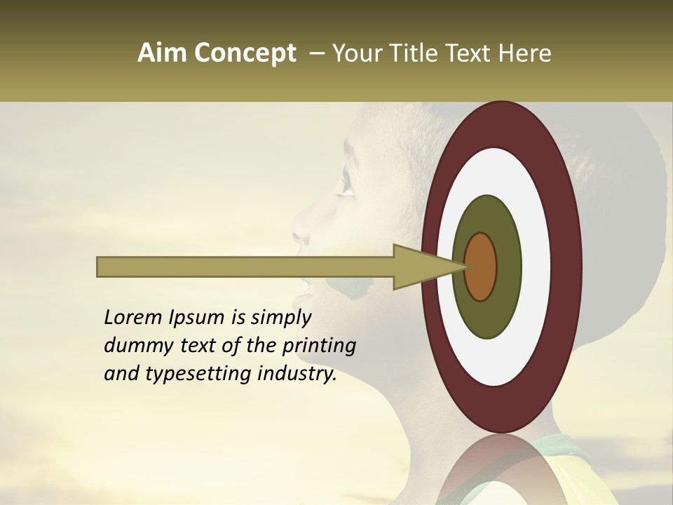 A Young Boy With A Flag Painted On His Face PowerPoint Template