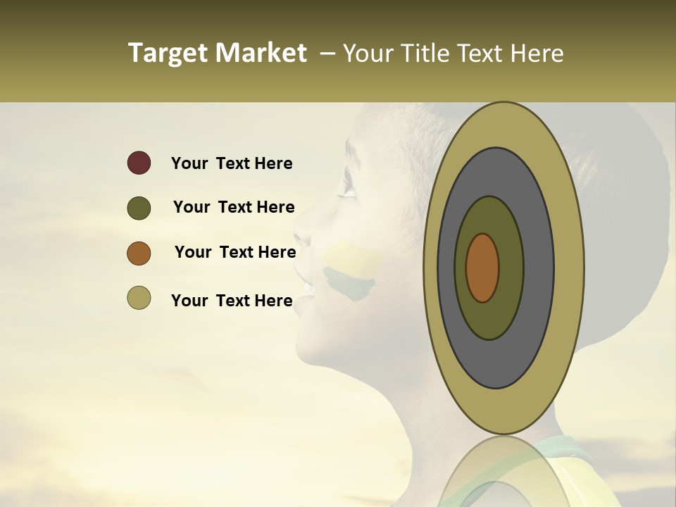 A Young Boy With A Flag Painted On His Face PowerPoint Template