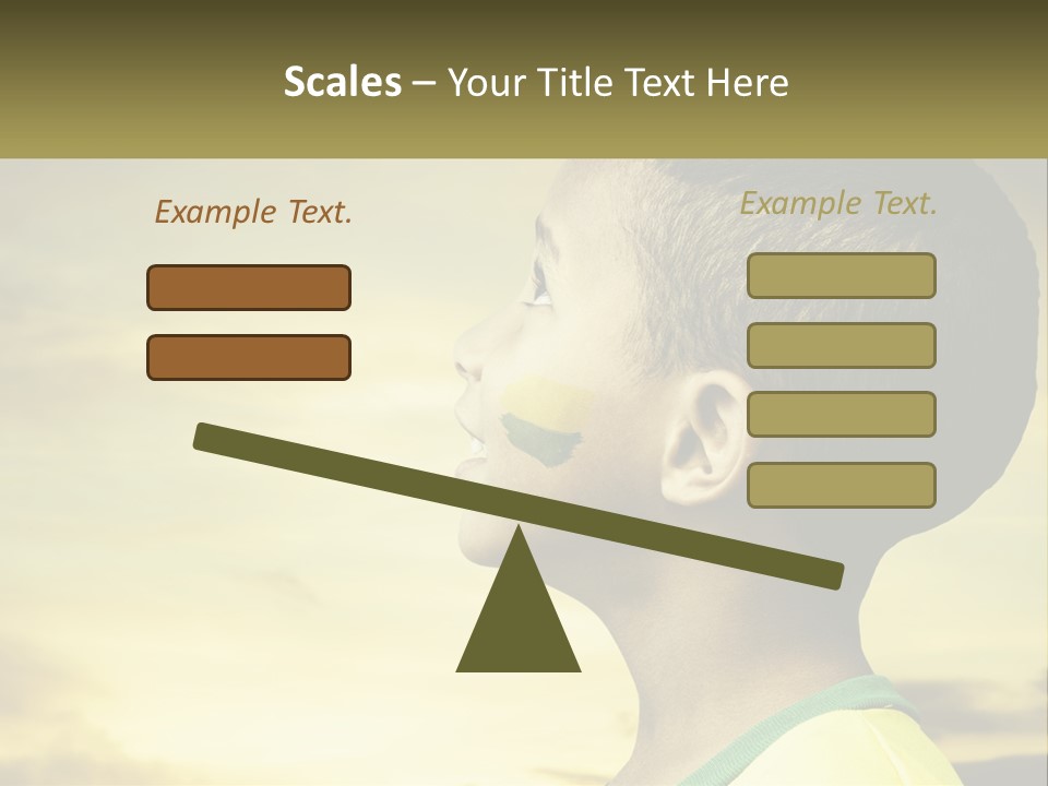 A Young Boy With A Flag Painted On His Face PowerPoint Template