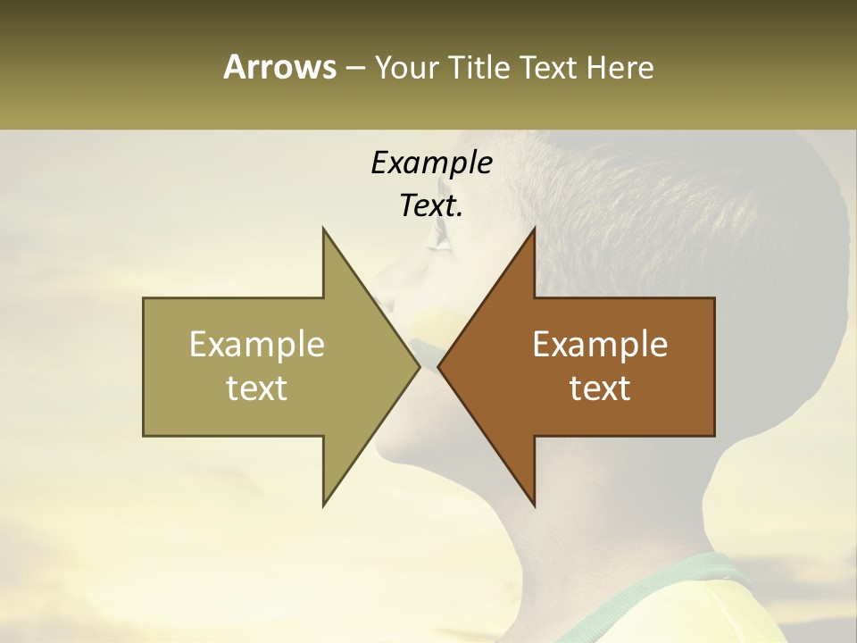 A Young Boy With A Flag Painted On His Face PowerPoint Template
