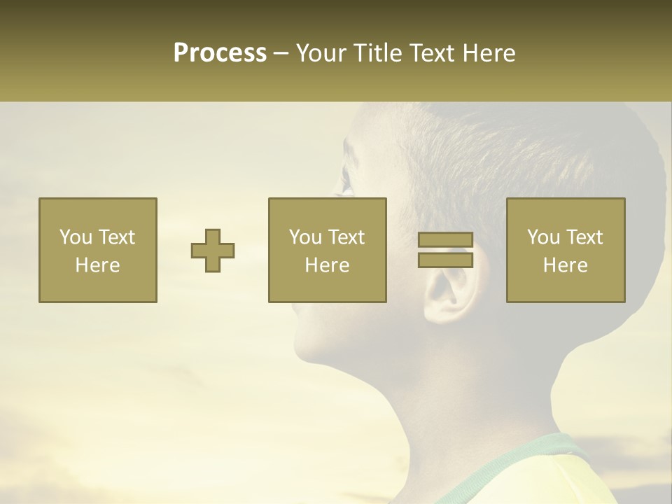 A Young Boy With A Flag Painted On His Face PowerPoint Template