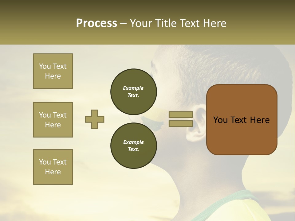 A Young Boy With A Flag Painted On His Face PowerPoint Template