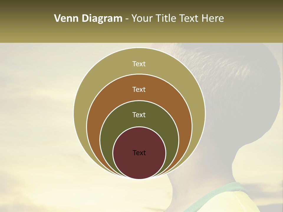 A Young Boy With A Flag Painted On His Face PowerPoint Template