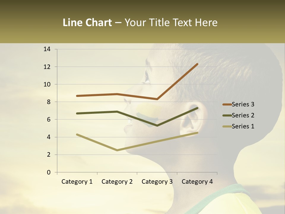 A Young Boy With A Flag Painted On His Face PowerPoint Template