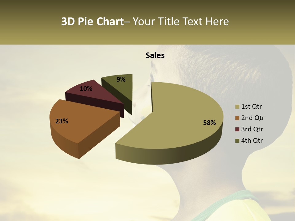 A Young Boy With A Flag Painted On His Face PowerPoint Template