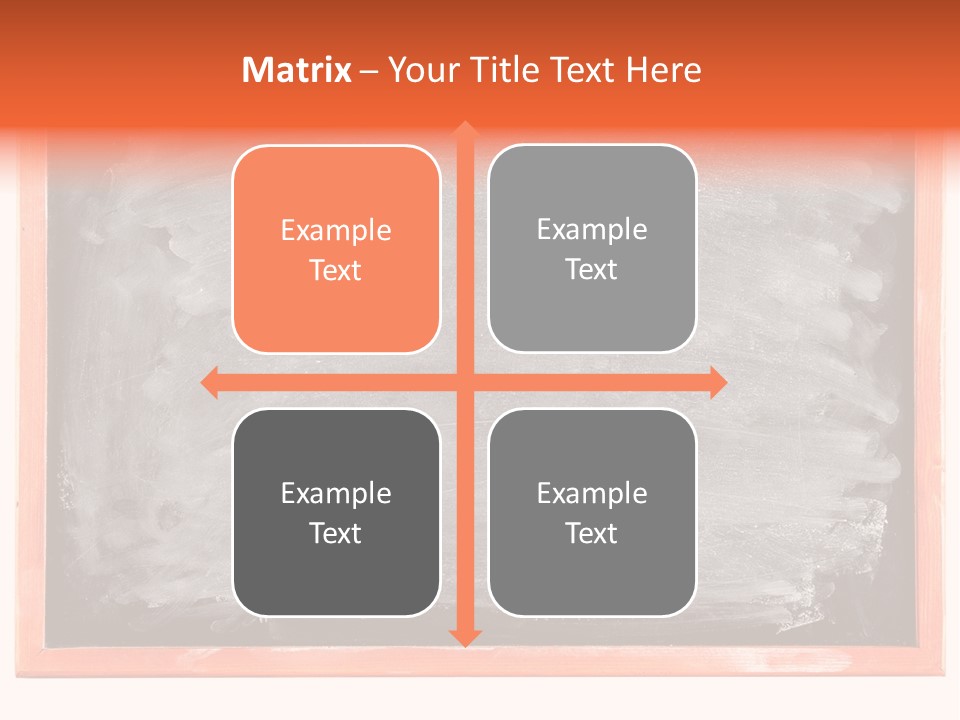A Blackboard With A Red Frame With A Name Of Presentation On It PowerPoint Template