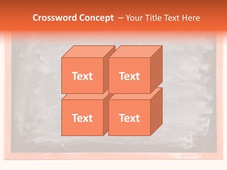 A Blackboard With A Red Frame With A Name Of Presentation On It PowerPoint Template