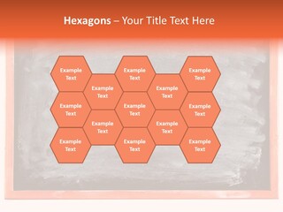 A Blackboard With A Red Frame With A Name Of Presentation On It PowerPoint Template