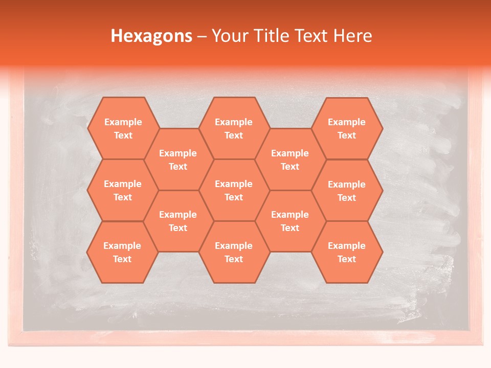 A Blackboard With A Red Frame With A Name Of Presentation On It PowerPoint Template