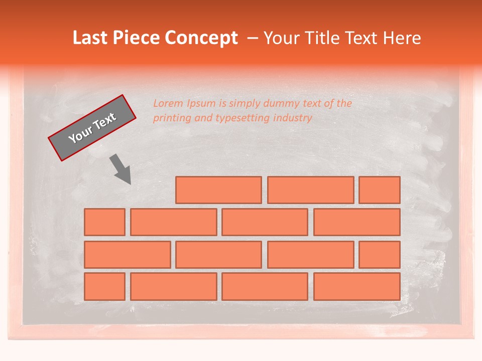 A Blackboard With A Red Frame With A Name Of Presentation On It PowerPoint Template