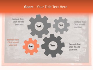 A Blackboard With A Red Frame With A Name Of Presentation On It PowerPoint Template