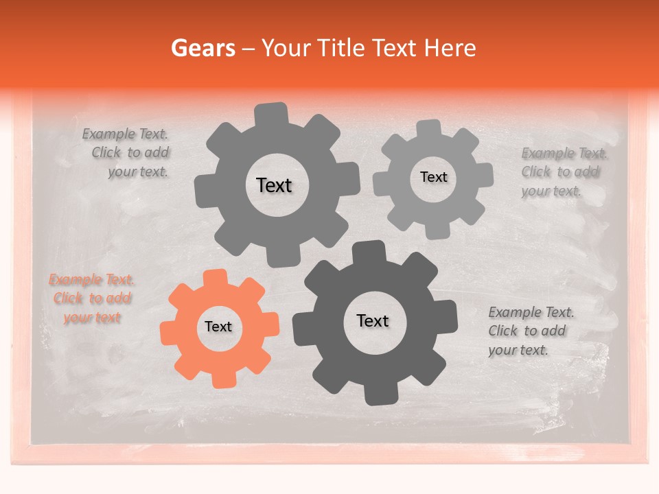 A Blackboard With A Red Frame With A Name Of Presentation On It PowerPoint Template
