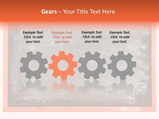 A Blackboard With A Red Frame With A Name Of Presentation On It PowerPoint Template