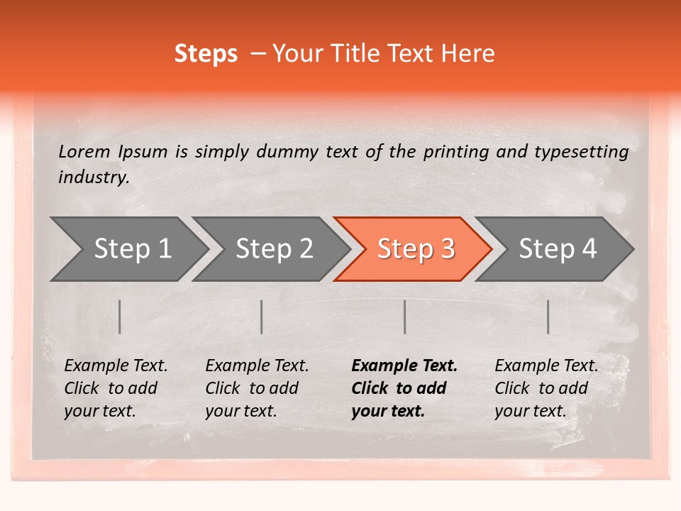 A Blackboard With A Red Frame With A Name Of Presentation On It PowerPoint Template