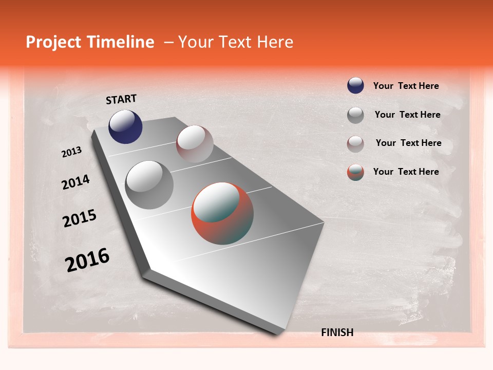 A Blackboard With A Red Frame With A Name Of Presentation On It PowerPoint Template