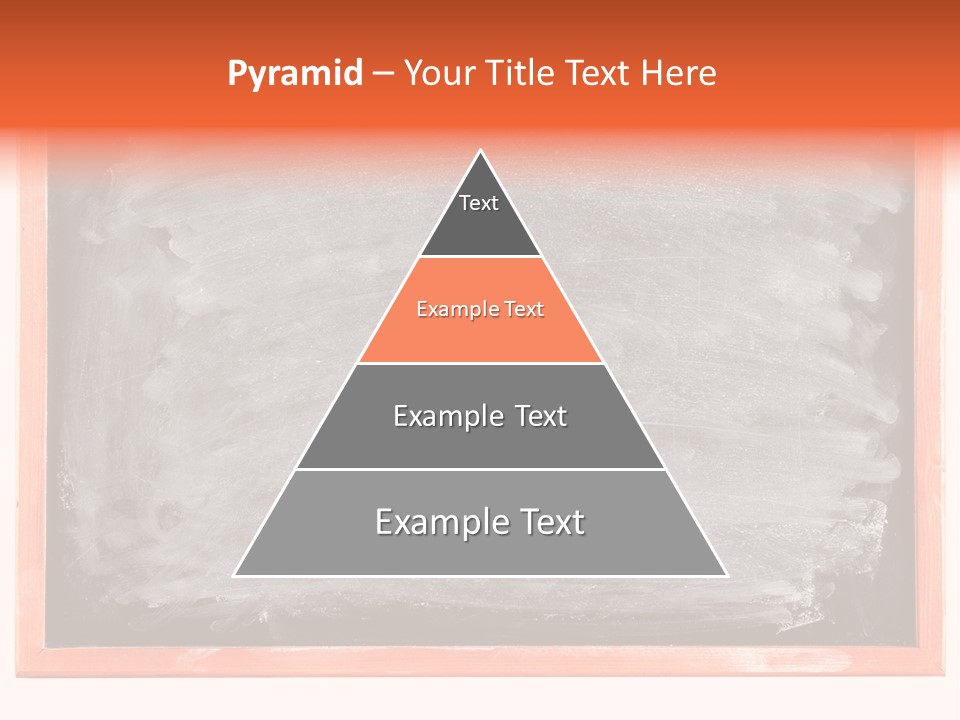A Blackboard With A Red Frame With A Name Of Presentation On It PowerPoint Template