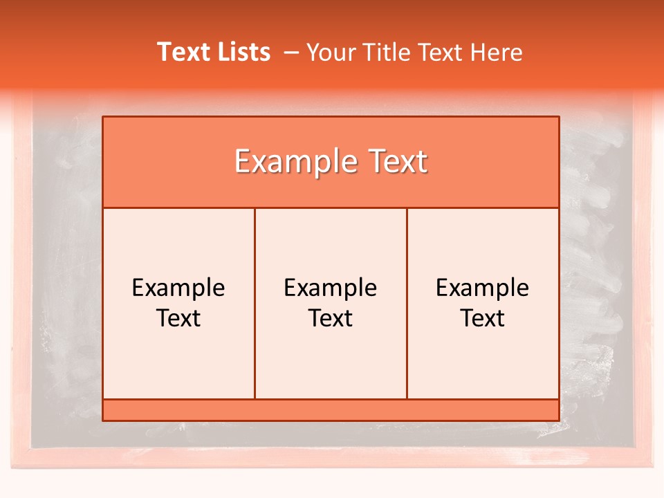 A Blackboard With A Red Frame With A Name Of Presentation On It PowerPoint Template