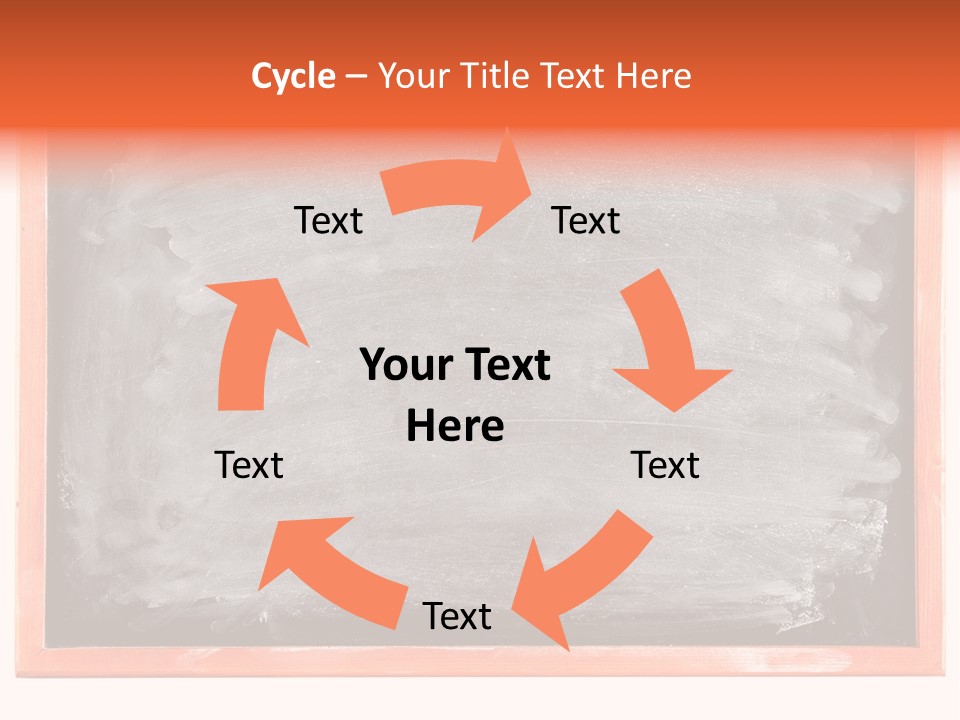 A Blackboard With A Red Frame With A Name Of Presentation On It PowerPoint Template