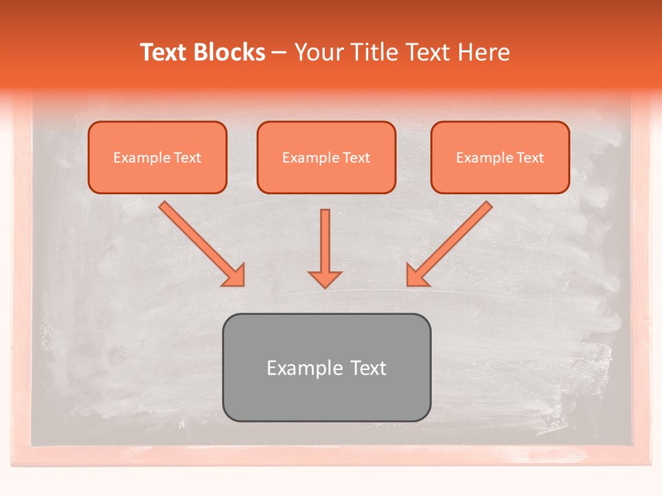 A Blackboard With A Red Frame With A Name Of Presentation On It PowerPoint Template