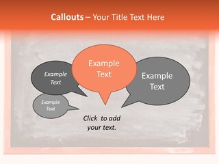 A Blackboard With A Red Frame With A Name Of Presentation On It PowerPoint Template