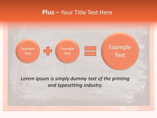 A Blackboard With A Red Frame With A Name Of Presentation On It PowerPoint Template