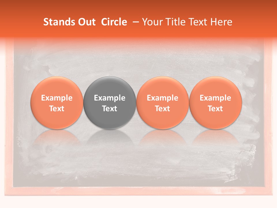 A Blackboard With A Red Frame With A Name Of Presentation On It PowerPoint Template