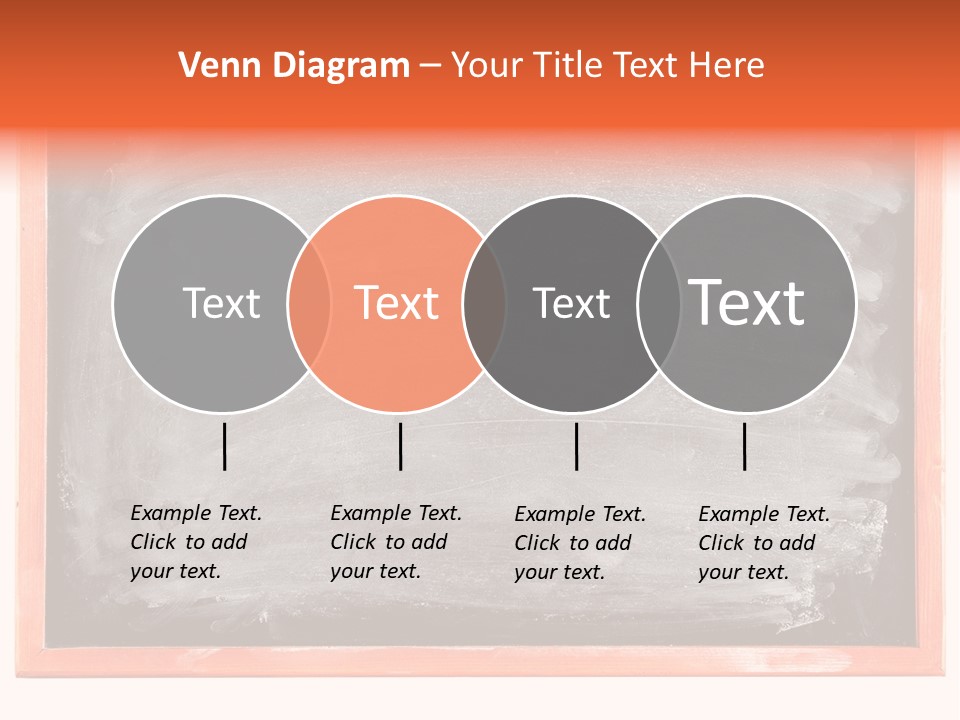 A Blackboard With A Red Frame With A Name Of Presentation On It PowerPoint Template