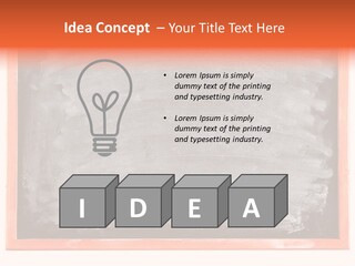 A Blackboard With A Red Frame With A Name Of Presentation On It PowerPoint Template