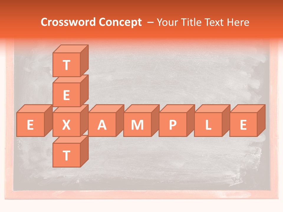 A Blackboard With A Red Frame With A Name Of Presentation On It PowerPoint Template