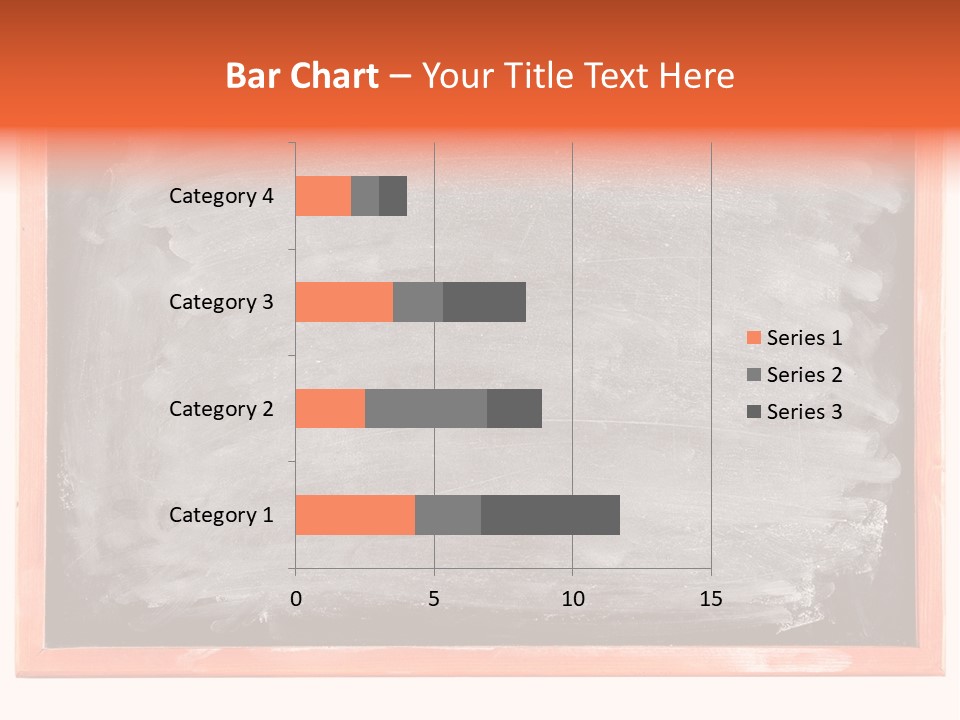 A Blackboard With A Red Frame With A Name Of Presentation On It PowerPoint Template