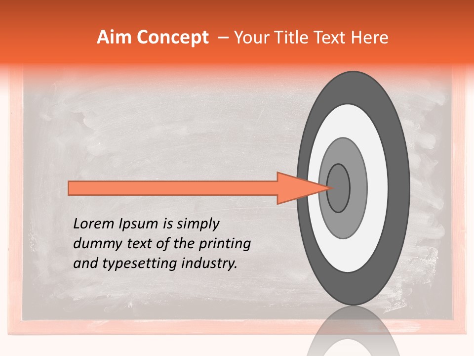 A Blackboard With A Red Frame With A Name Of Presentation On It PowerPoint Template