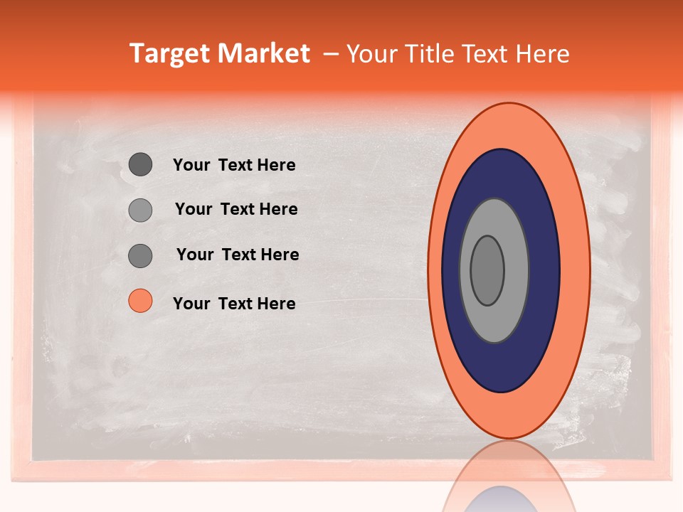 A Blackboard With A Red Frame With A Name Of Presentation On It PowerPoint Template