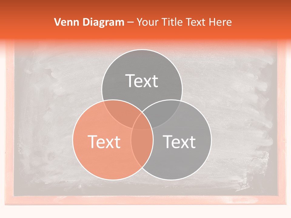 A Blackboard With A Red Frame With A Name Of Presentation On It PowerPoint Template