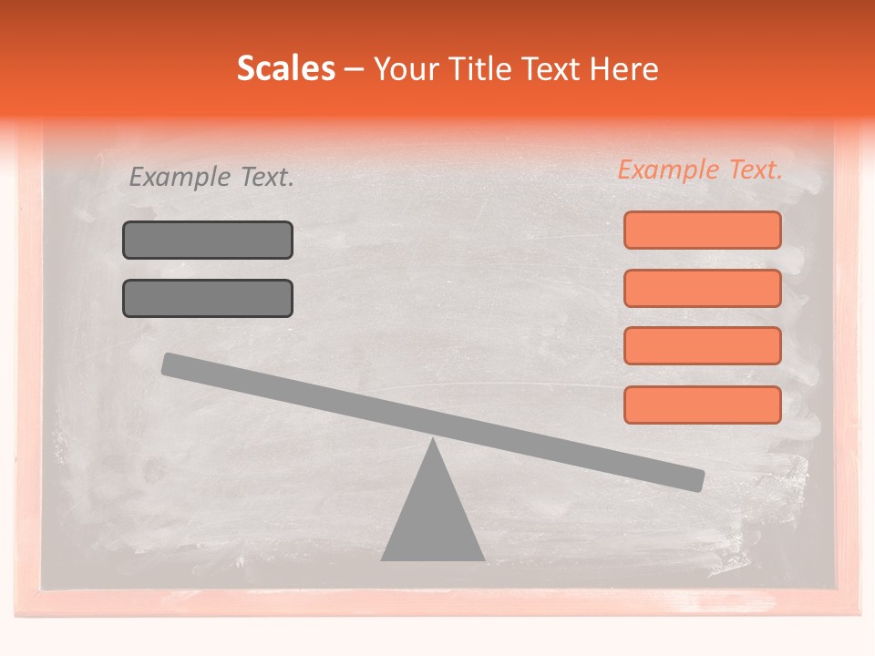 A Blackboard With A Red Frame With A Name Of Presentation On It PowerPoint Template