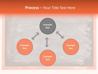 A Blackboard With A Red Frame With A Name Of Presentation On It PowerPoint Template