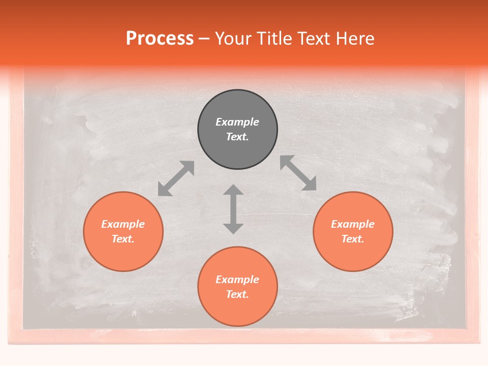 A Blackboard With A Red Frame With A Name Of Presentation On It PowerPoint Template