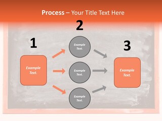 A Blackboard With A Red Frame With A Name Of Presentation On It PowerPoint Template