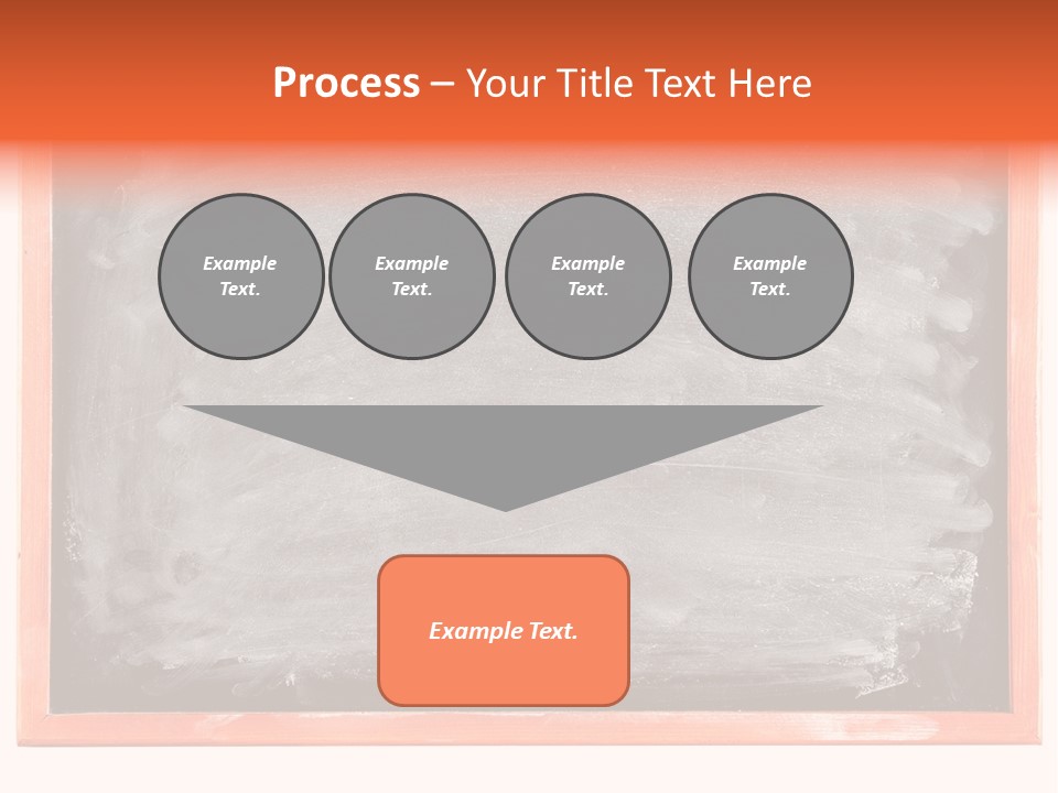 A Blackboard With A Red Frame With A Name Of Presentation On It PowerPoint Template