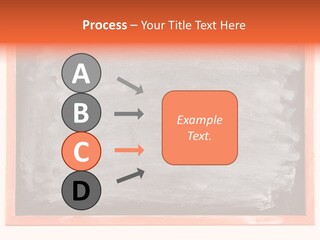 A Blackboard With A Red Frame With A Name Of Presentation On It PowerPoint Template