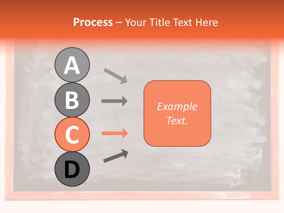 A Blackboard With A Red Frame With A Name Of Presentation On It PowerPoint Template