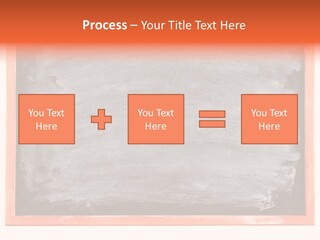 A Blackboard With A Red Frame With A Name Of Presentation On It PowerPoint Template
