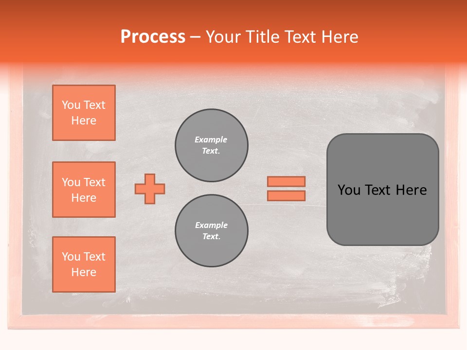 A Blackboard With A Red Frame With A Name Of Presentation On It PowerPoint Template