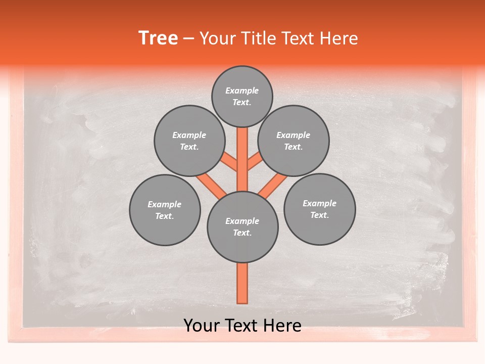 A Blackboard With A Red Frame With A Name Of Presentation On It PowerPoint Template