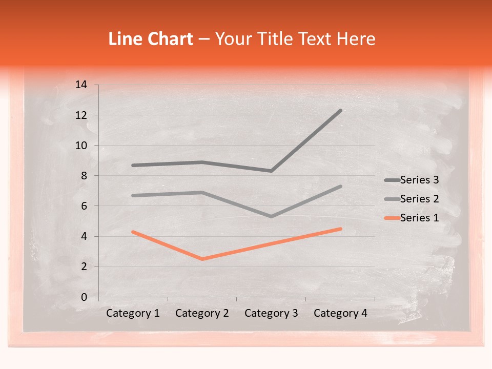 A Blackboard With A Red Frame With A Name Of Presentation On It PowerPoint Template