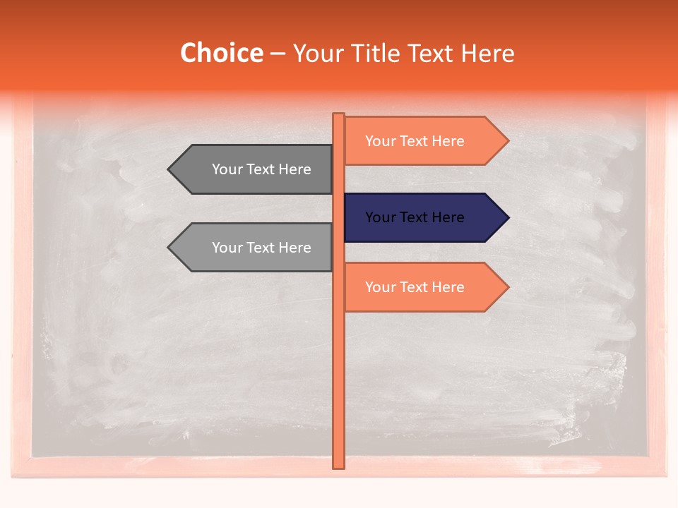 A Blackboard With A Red Frame With A Name Of Presentation On It PowerPoint Template