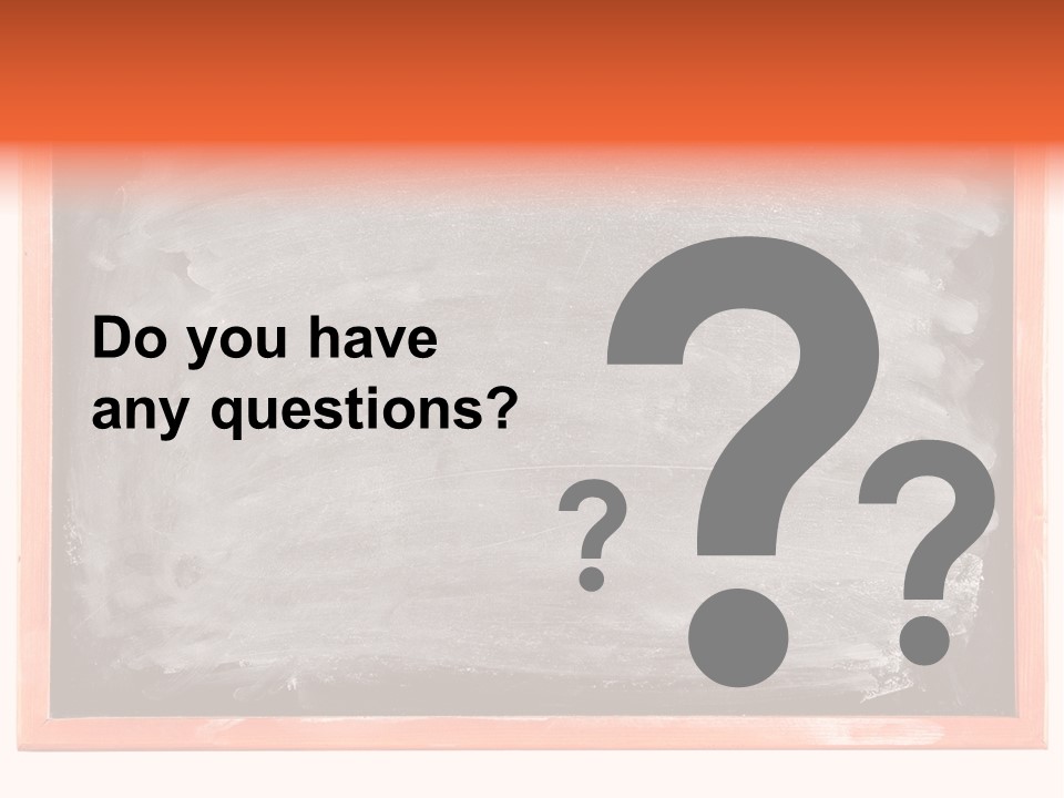 A Blackboard With A Red Frame With A Name Of Presentation On It PowerPoint Template